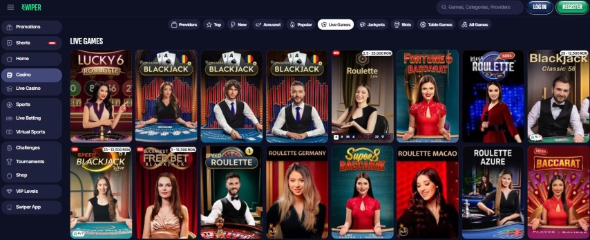 Njut av live casino med riktiga dealers dygnet runt