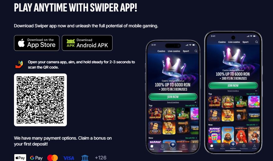 Ladda ner Swiper app för iOS och Android mobilspel