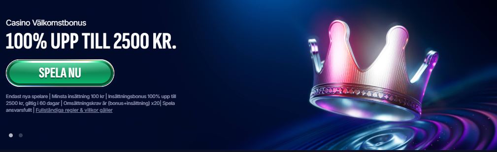 Hämta Swiper välkomstbonus 100% upp till 2500 kr